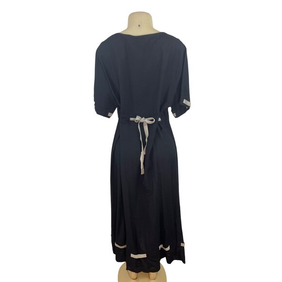 Reversal Black Dress With Abstract Art Print & Contrast Trim Size 1X - New - Picture 3 of 9